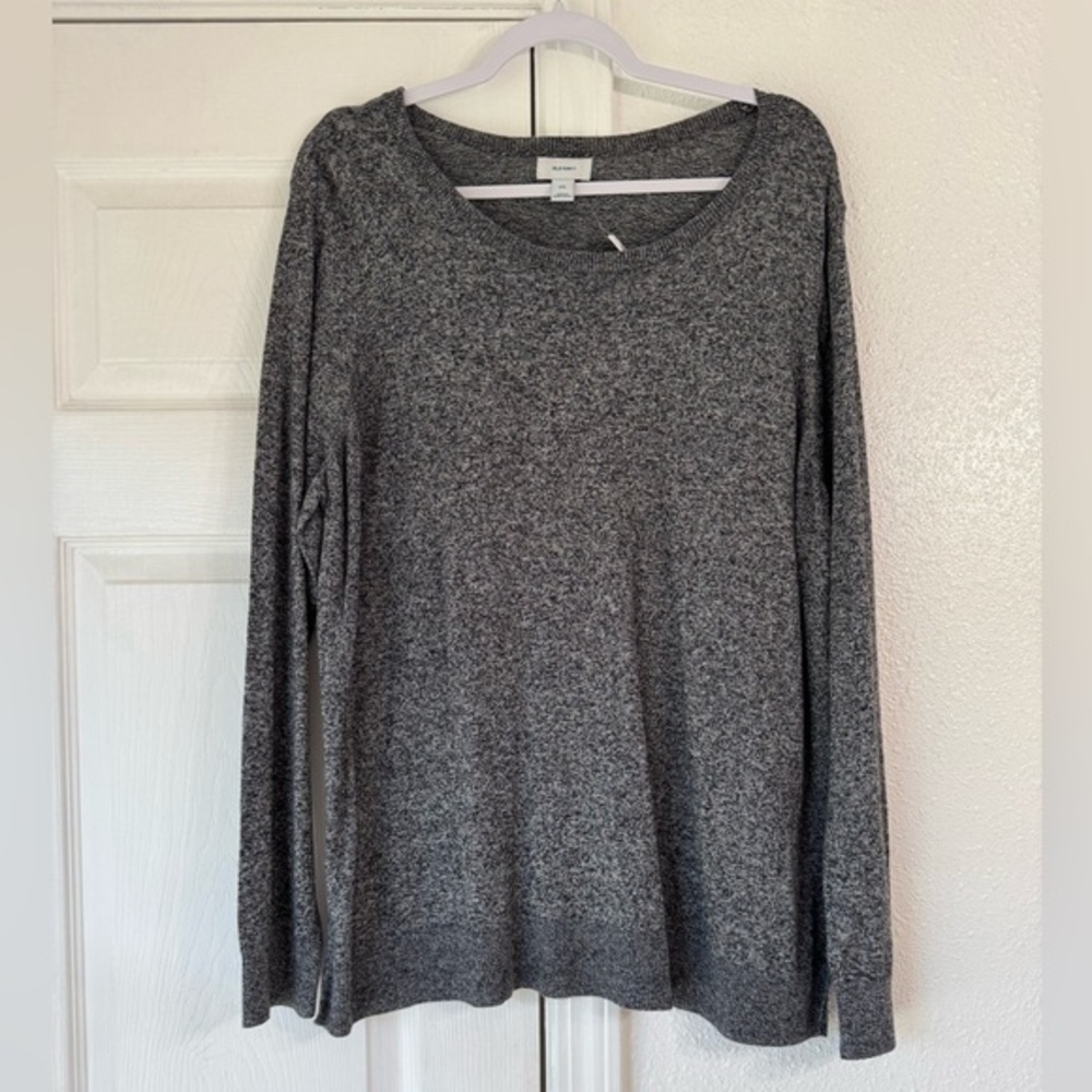 Old Navy XXL black marble/Gray Long Sleeve Top
